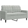 Sofa Sofos komplektas su pagalvėlėmis, 3 dalių, pilkas, aksomas