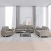 Sofa Sofos komplektas su pagalvėlėmis, 3 dalių, taupe, audinys