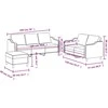 Sofa Sofos komplektas su pagalvėlėmis, 3 dalių, juodas, audinys