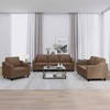 Sofa Sofos komplektas su pagalvėlėmis, 3 dalių, rudas, audinys