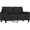 Sofa Sofos komplektas su pagalvėlėmis, 3 dalių, juodas, audinys