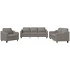 Sofa Sofos komplektas su pagalvėlėmis, 3 dalių, taupe, audinys