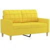 Sofa Sofos komplektas su pagalvėlėmis, 3 dalių, geltonas, audinys