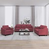 Sofa Sofos komplektas su pagalvėlėmis, 3 dalių, vyno, audinys