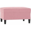 Sofa Sofos komplektas su pagalvėlėmis, 4 dalių, rožinis, aksomas