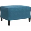 Sofa Sofos komplektas su pagalvėlėmis, 4 dalių, mėlynas, aksomas