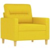 Sofa Sofos komplektas su pagalvėlėmis, 4 dalių, geltonas, audinys