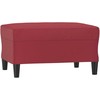 Sofa Sofos komplektas su pagalvėlėmis, 4 dalių, vyno, dirbtinė oda