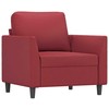 Sofa Sofos komplektas su pagalvėlėmis, 4 dalių, vyno, dirbtinė oda