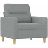 Sofa Sofos komplektas su pagalvėlėmis, 4 dalių, pilkas, audinys