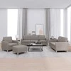 Sofa Sofos komplektas su pagalvėlėmis, 4 dalių, taupe, audinys