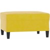 Sofa Sofos komplektas su pagalvėlėmis, 4 dalių, geltonas, aksomas