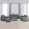 Sofa Sofos komplektas su pagalvėlėmis, 4 dalių, pilkas, audinys