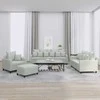 Sofa Sofos komplektas su pagalvėlėmis, 4 dalių, pilkas, aksomas