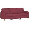 Sofa Sofos komplektas su pagalvėlėmis, 4 dalių, vyno, audinys