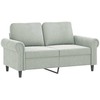 Sofa Sofos komplektas su pagalvėlėmis, 4 dalių, pilkas, aksomas