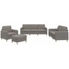 Sofa Sofos komplektas su pagalvėlėmis, 4 dalių, taupe, audinys