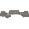 Sofa Sofos komplektas su pagalvėlėmis, 4 dalių, taupe, audinys