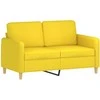 Sofa Sofos komplektas su pagalvėlėmis, 4 dalių, geltonas, audinys