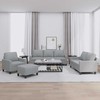 Sofa Sofos komplektas su pagalvėlėmis, 4 dalių, pilkas, audinys