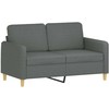 Sofa Sofos komplektas su pagalvėlėmis, 4 dalių, pilkas, audinys
