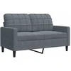 Sofa Sofos komplektas su pagalvėlėmis, 4 dalių, pilkas, aksomas