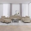 Sofa Sofos komplektas su pagalvėlėmis, 4 dalių, taupe, audinys