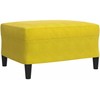 Sofa Sofos komplektas su pagalvėlėmis, 4 dalių, geltonas, aksomas