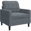 Sofa Sofos komplektas su pagalvėlėmis, 4 dalių, pilkas, aksomas
