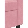 Sofa Sofos komplektas su pagalvėlėmis, 4 dalių, rožinis, aksomas