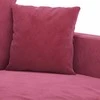 Sofa Sofos komplektas su pagalvėlėmis, 4 dalių, vyno, aksomas
