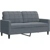 Sofa Sofos komplektas su pagalvėlėmis, 4 dalių, pilkas, aksomas