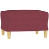Sofa Sofos komplektas su pagalvėlėmis, 4 dalių, vyno, audinys