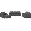 Sofa Sofos komplektas su pagalvėlėmis, 4 dalių, pilkas, audinys