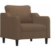 Sofa Sofos komplektas su pagalvėlėmis, 4 dalių, rudas, audinys