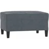 Sofa Sofos komplektas su pagalvėlėmis, 4 dalių, pilkas, aksomas