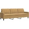 Sofa Sofos komplektas su pagalvėlėmis, 4 dalių, rudas, aksomas