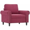 Sofa Sofos komplektas su pagalvėlėmis, 4 dalių, vyno, aksomas