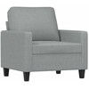 Sofa Sofos komplektas su pagalvėlėmis, 4 dalių, pilkas, audinys