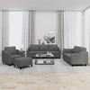 Sofa Sofos komplektas su pagalvėlėmis, 4 dalių, pilkas, audinys