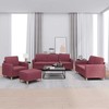 Sofa Sofos komplektas su pagalvėlėmis, 4 dalių, vyno, audinys