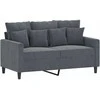 Sofa Sofos komplektas su pagalvėlėmis, 4 dalių, pilkas, aksomas