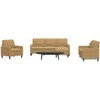 Sofa Sofos komplektas su pagalvėlėmis, 4 dalių, rudas, aksomas