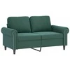 Sofa Sofos komplektas su pagalvėlėmis, 4 dalių, žalias, aksomas