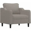 Sofa Sofos komplektas su pagalvėlėmis, 4 dalių, taupe, audinys