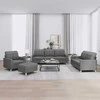 Sofa Sofos komplektas su pagalvėlėmis, 4 dalių, pilkas, audinys