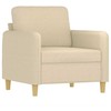 Sofa Sofos komplektas su pagalvėlėmis, 4 dalių, kreminis, audinys