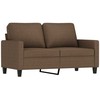 Sofa Sofos komplektas su pagalvėlėmis, 4 dalių, rudas, audinys