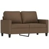 Sofa Sofos komplektas su pagalvėlėmis, 4 dalių, rudas, audinys