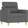 Sofa Sofos komplektas su pagalvėlėmis, 4 dalių, pilkas, audinys